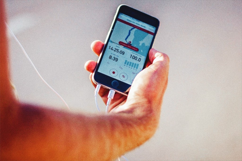 100 km recorded on the phone